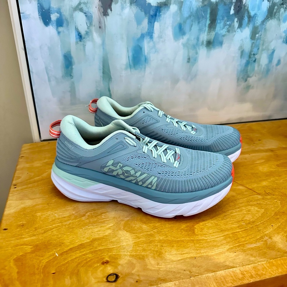 COPY - Hoka Bondi 7 Sneaker Blue Fog Blue Glass 7.5 7 8 one one